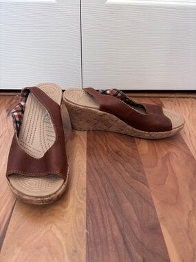 Crocs Brown Wedge Sandals